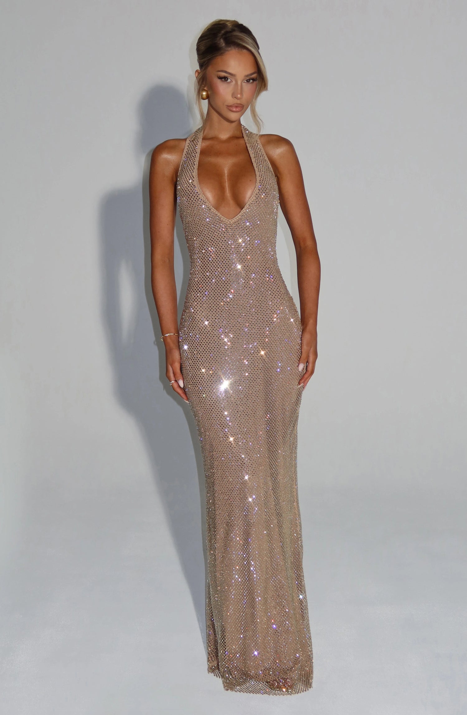 Robe longue Starla – Doré